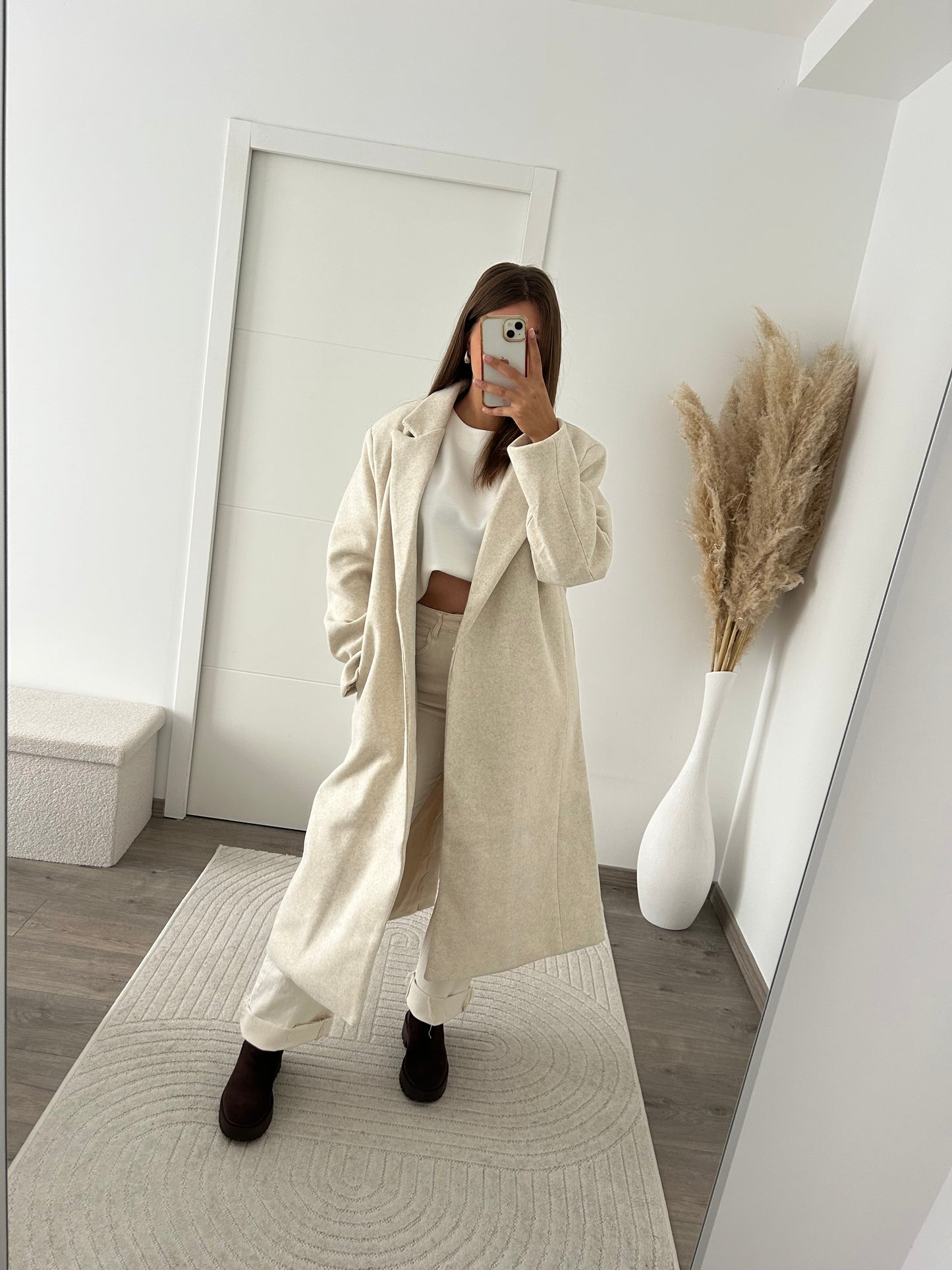 Manteau Long Beige