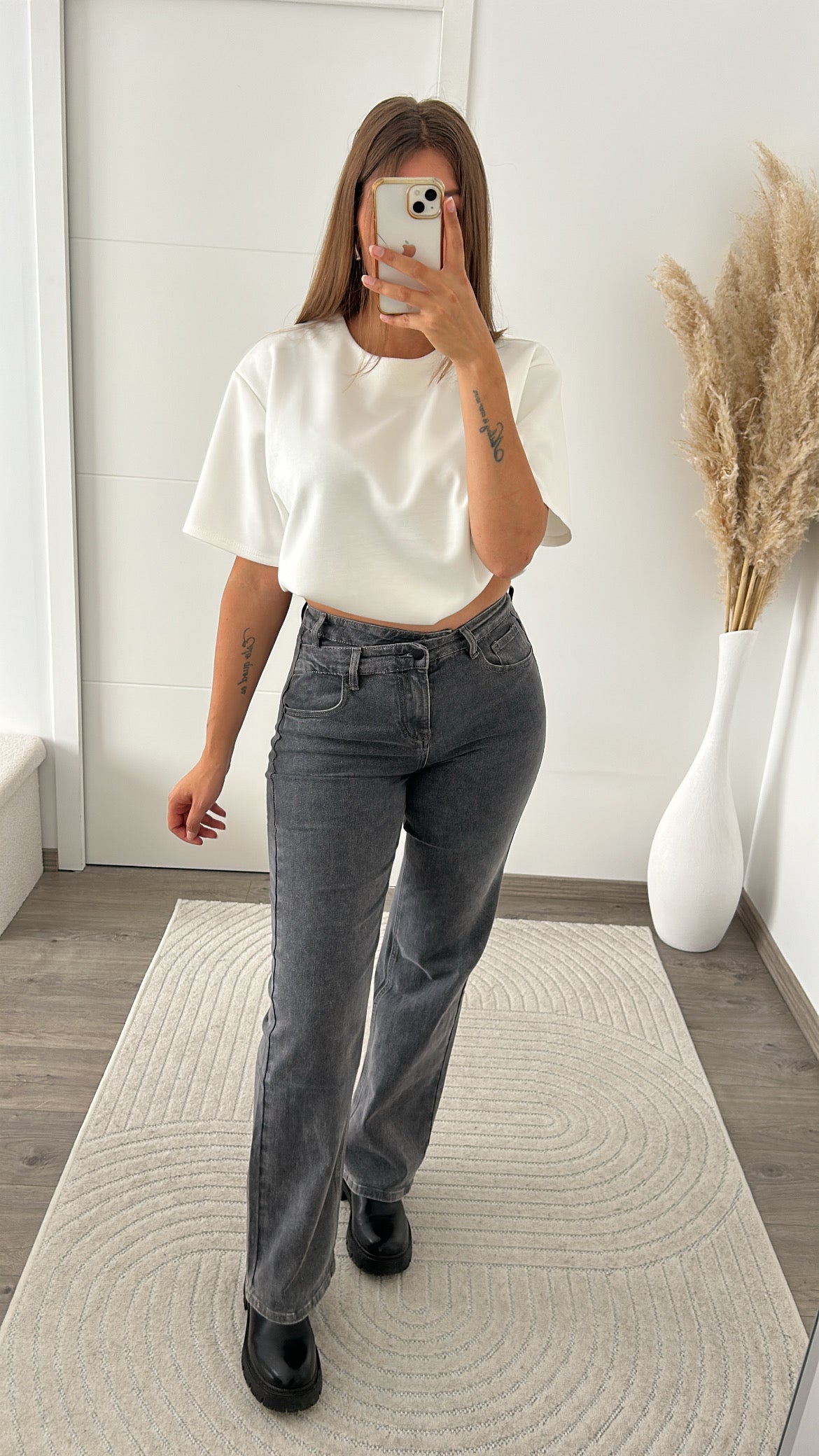 Jean Straight Gris