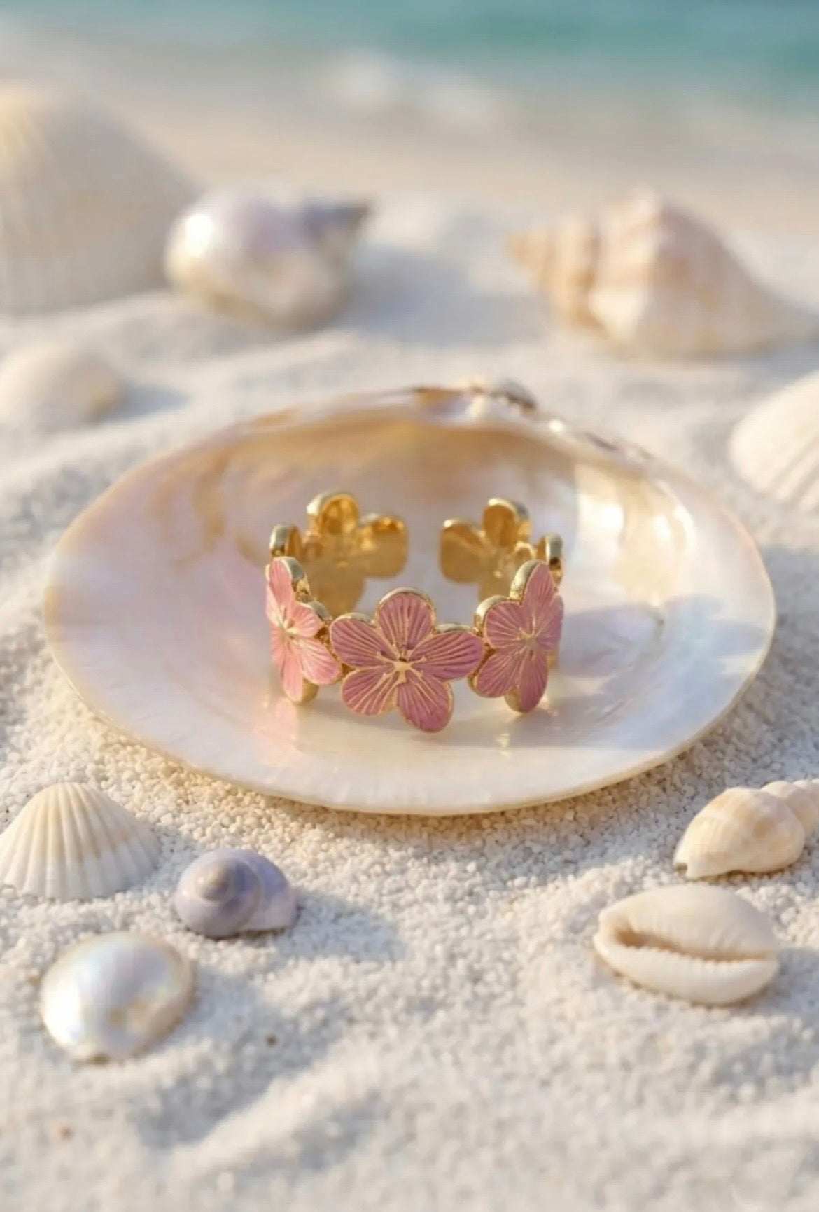 Bague Fleur Rose
