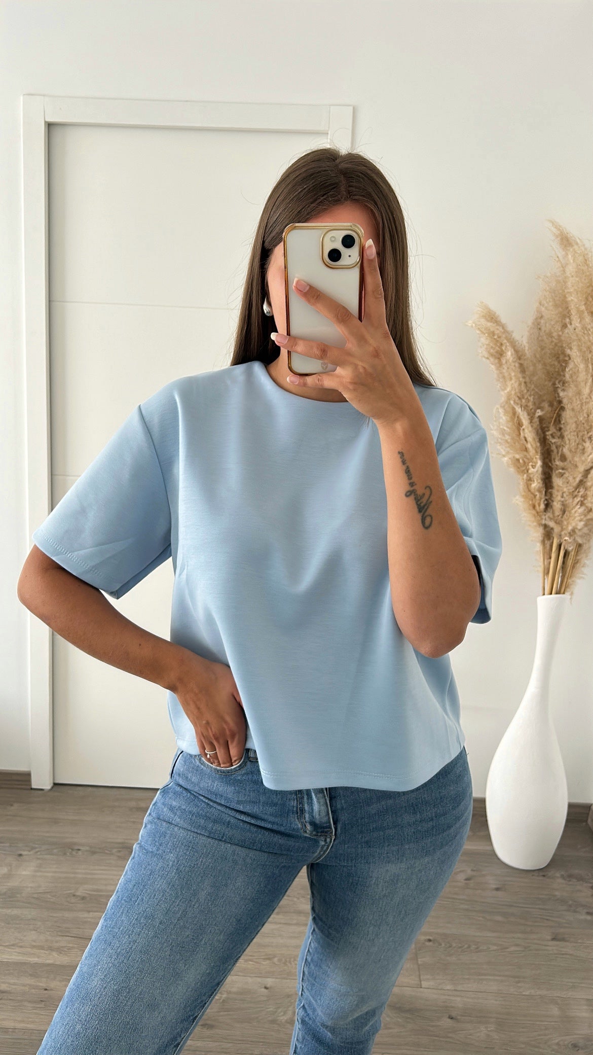 Tee Shirt Bleu Oversize