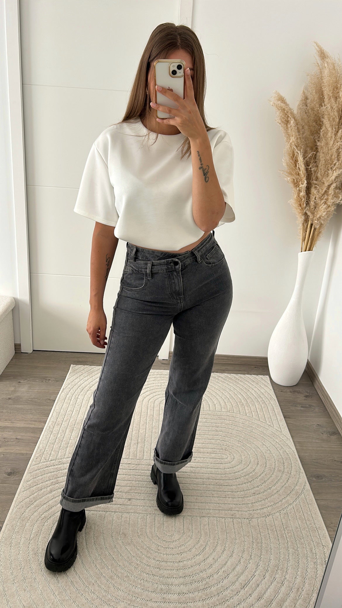 Jean Straight Gris