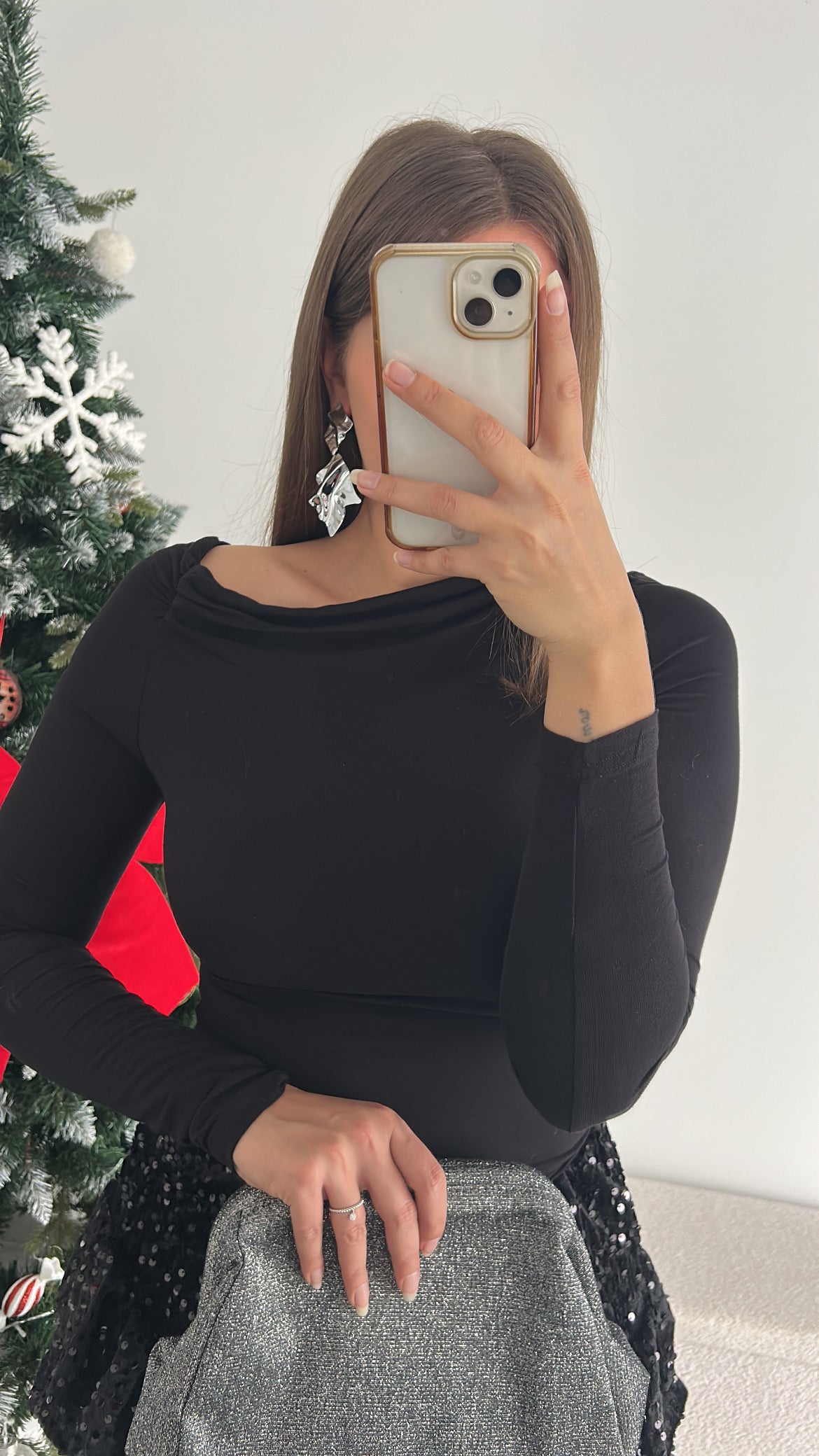 Top Asymétrique Noir