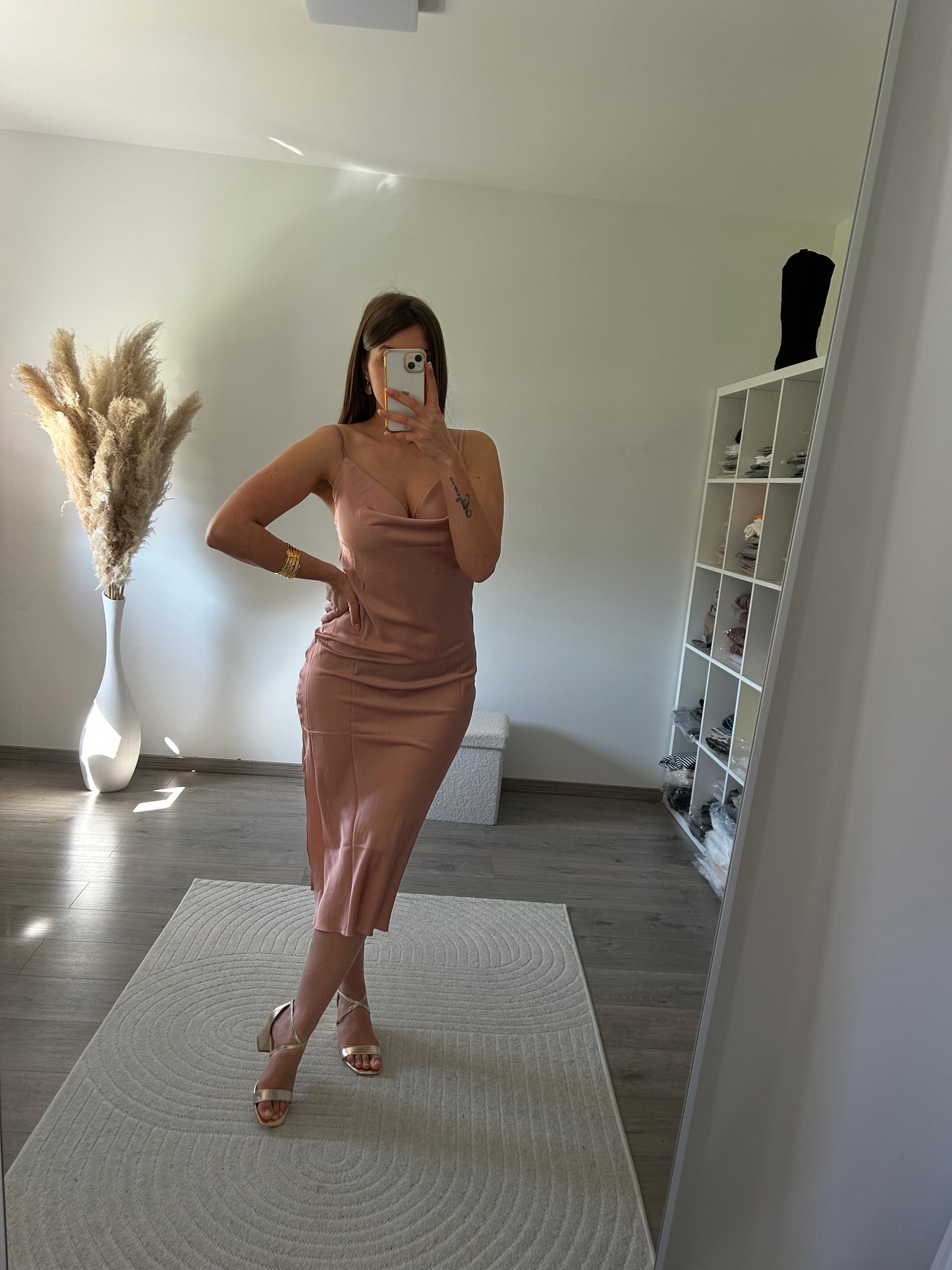 Robe Rose Satiné