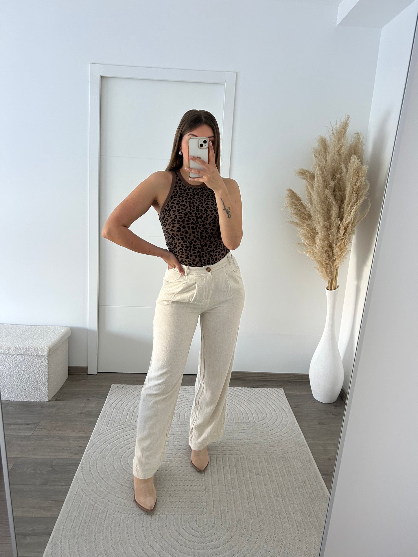 Pantalon Lin Beige