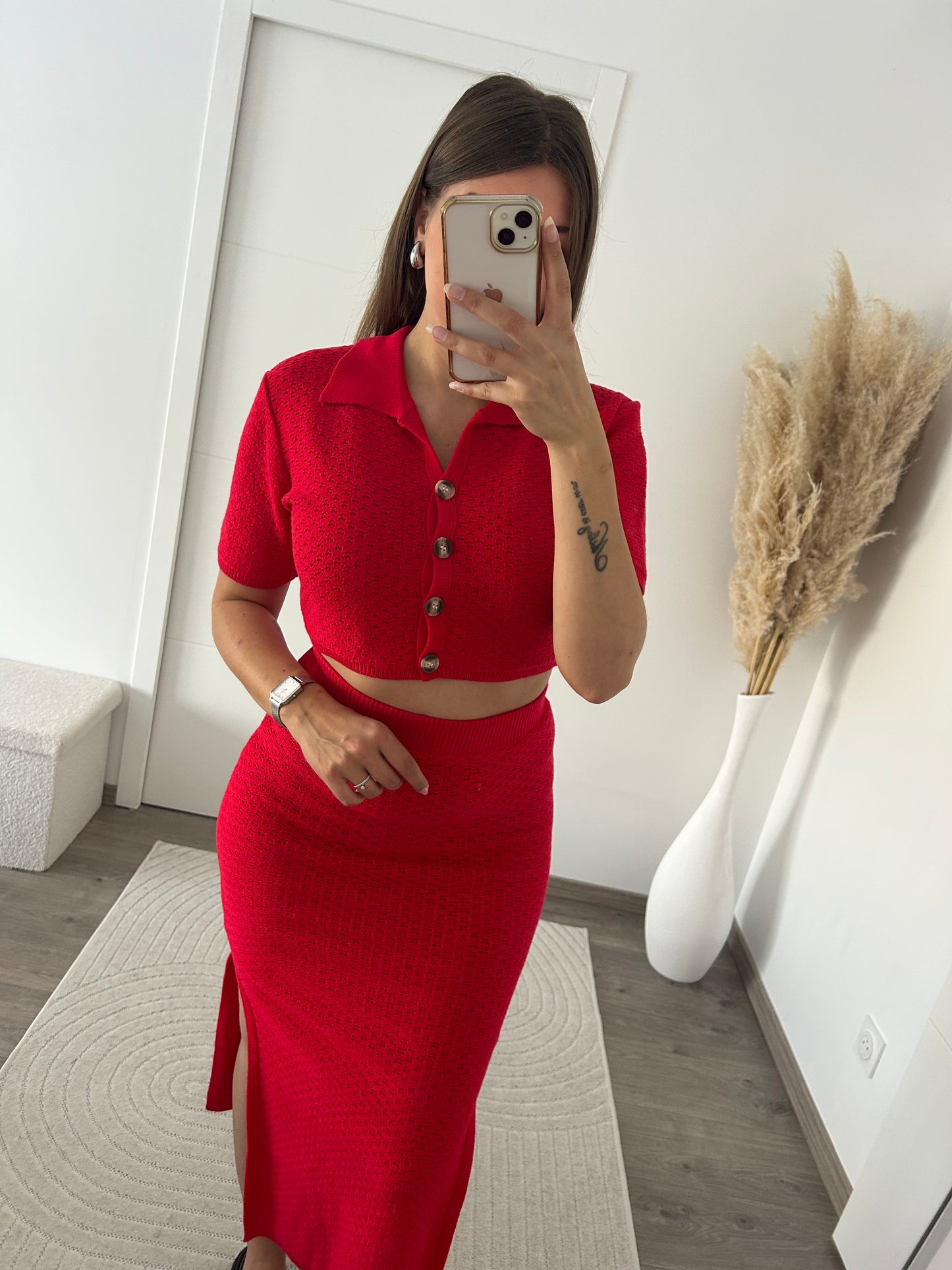 Ensemble Rouge Maille