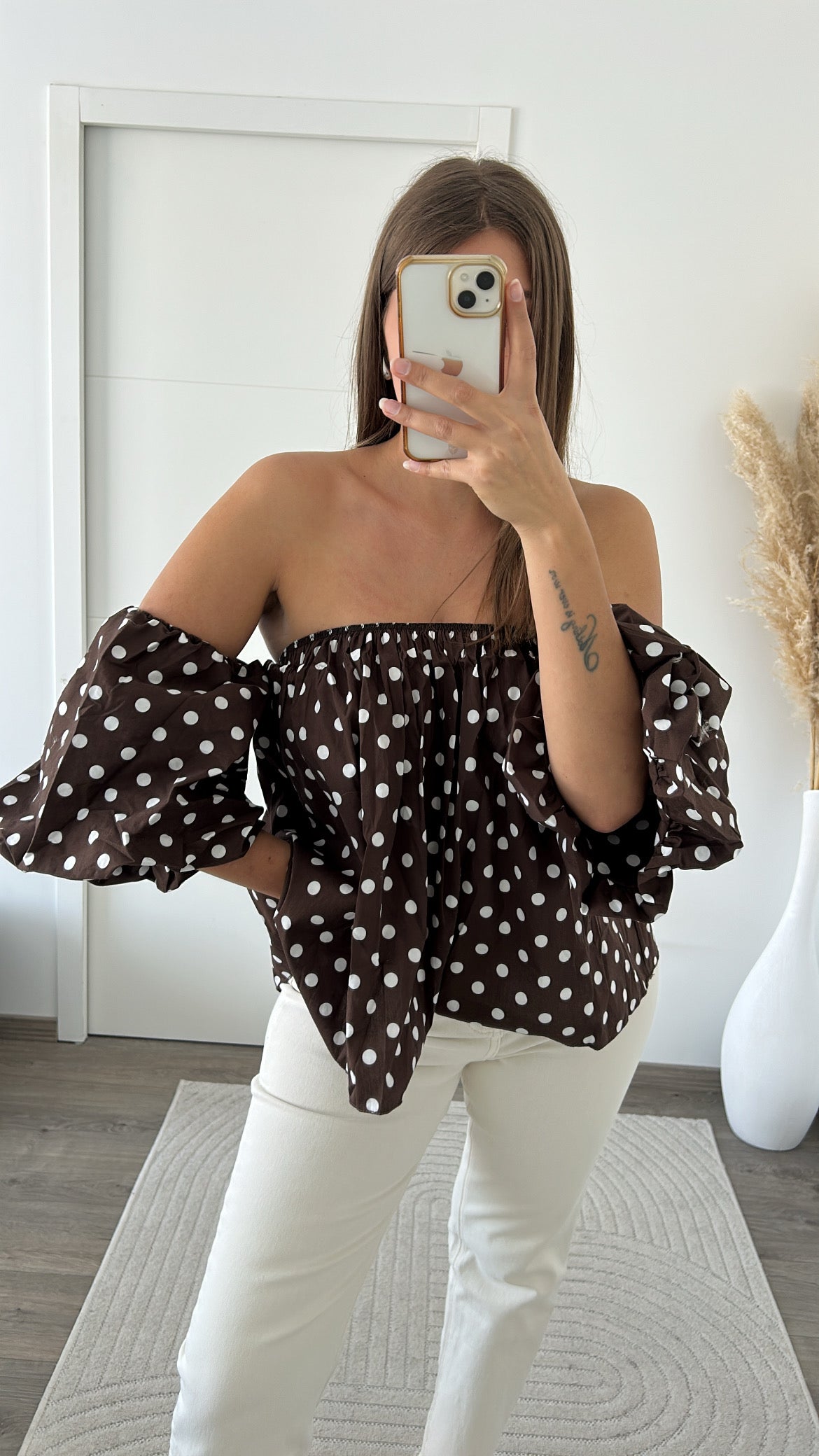 Blouse Chocolat A Pois
