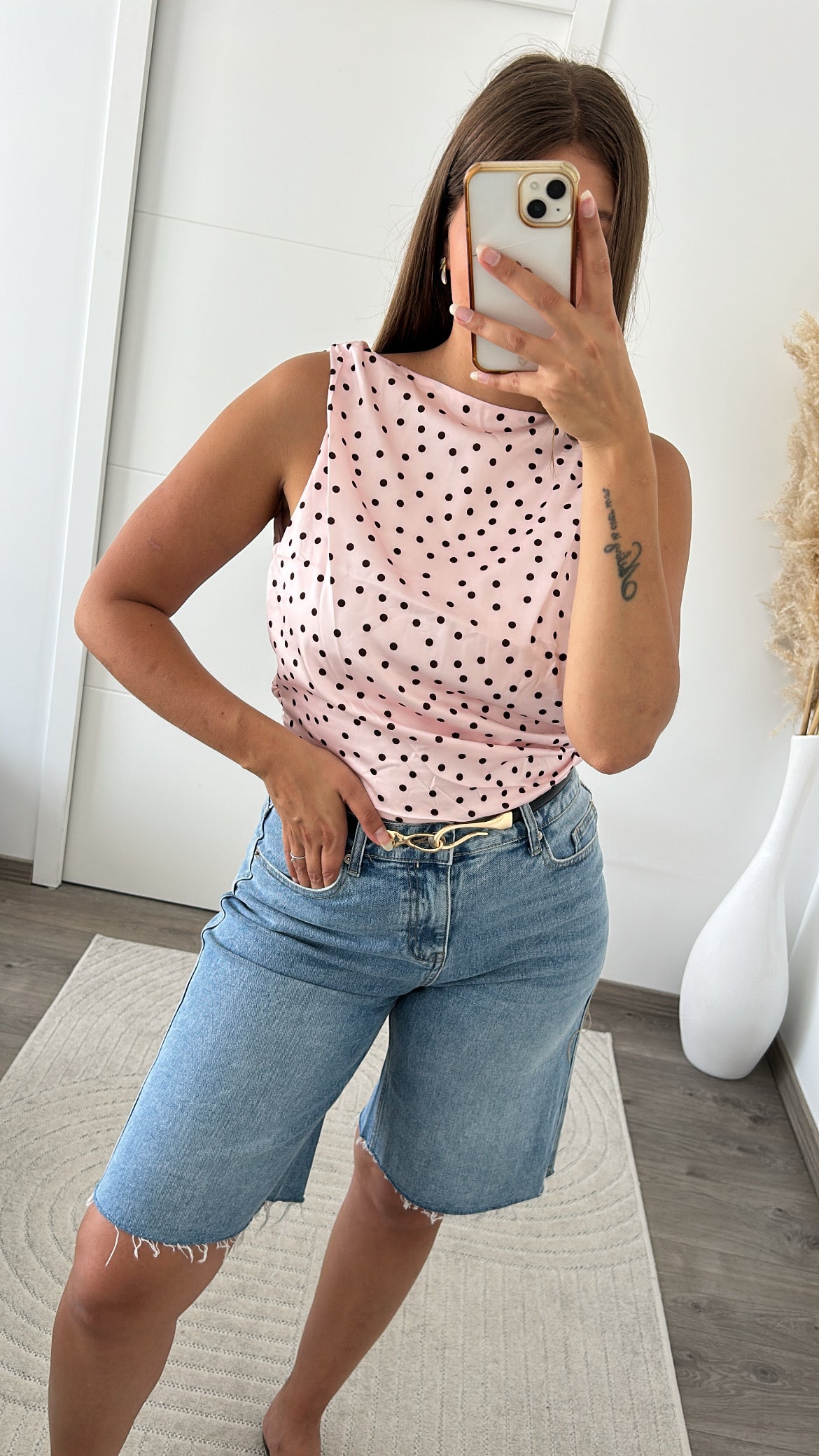 Top Dos Nu Rose A Pois