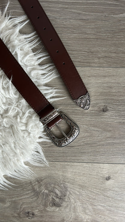 Ceinture Marron En Similicuir