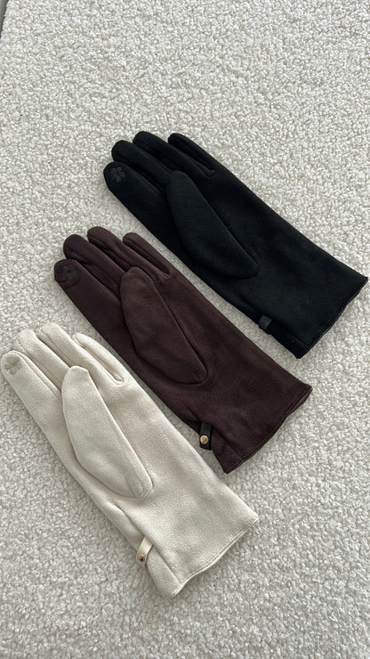 Gants Beige