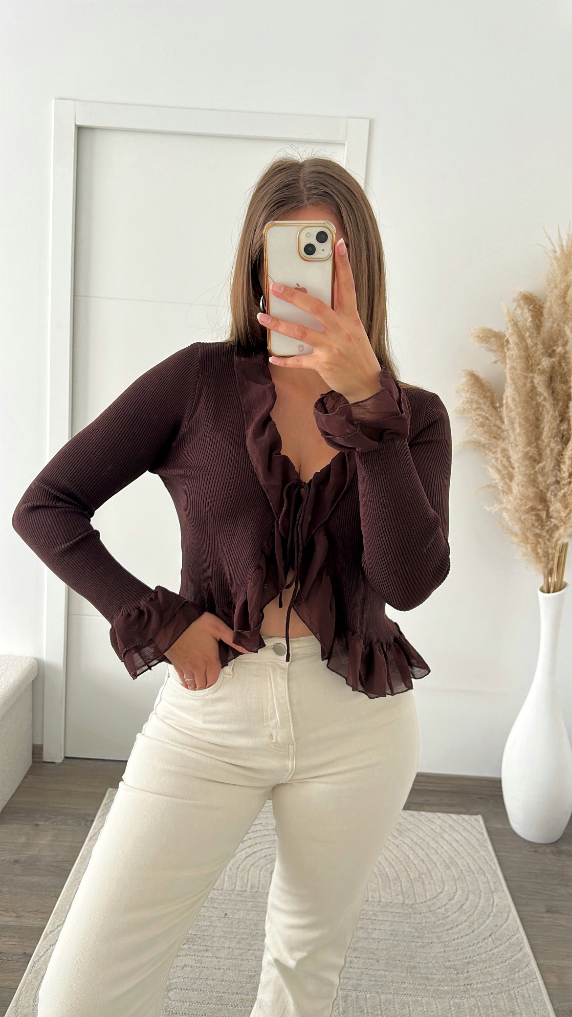 Top Côtelé Chocolat