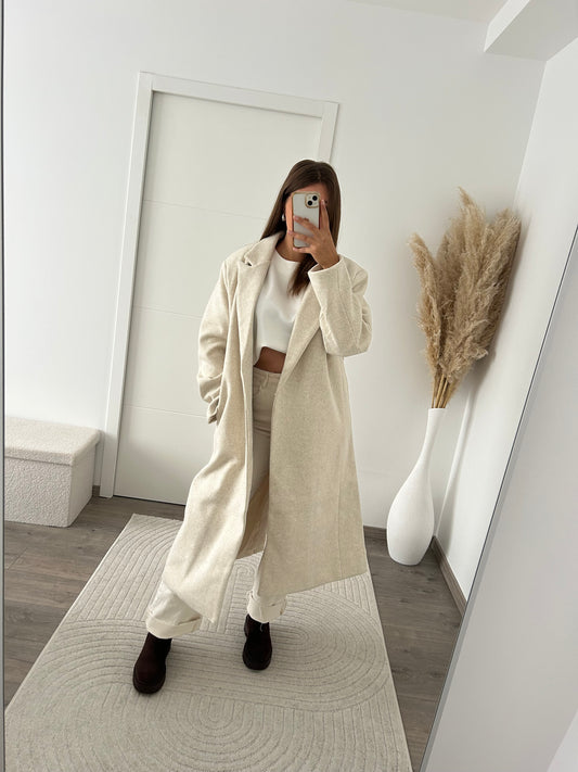 Manteau Long Beige