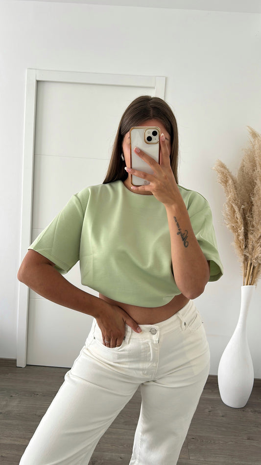 Tee Shirt Vert Oversize