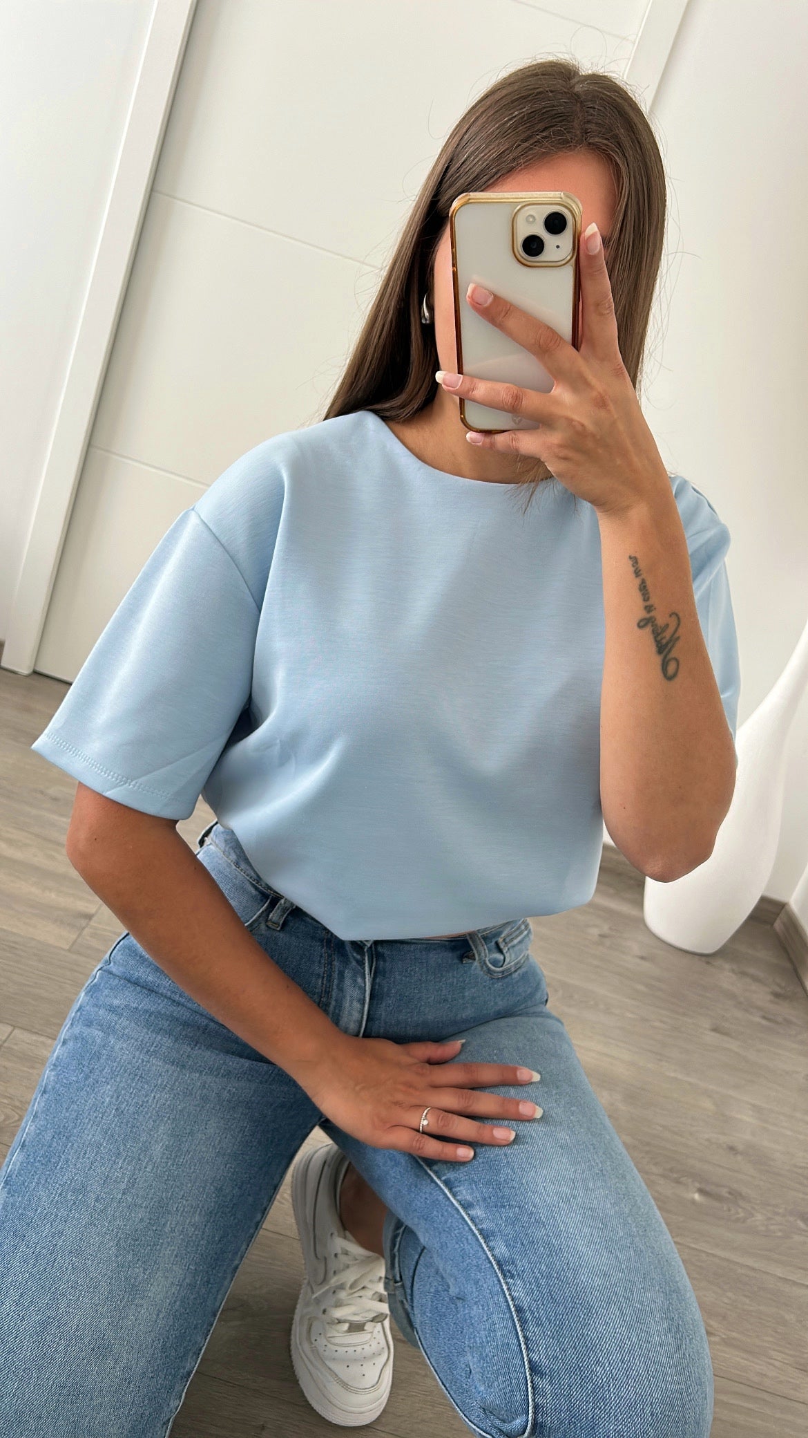 Tee Shirt Bleu Oversize