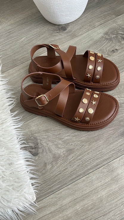 Sandales Marron Avec Bride