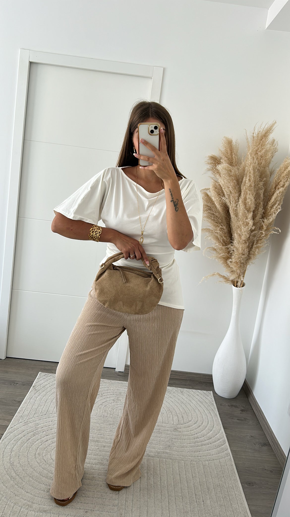 Tee Shirt Asymétrique Blanc