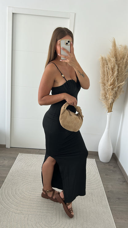 Robe Longue Noire Coquillage