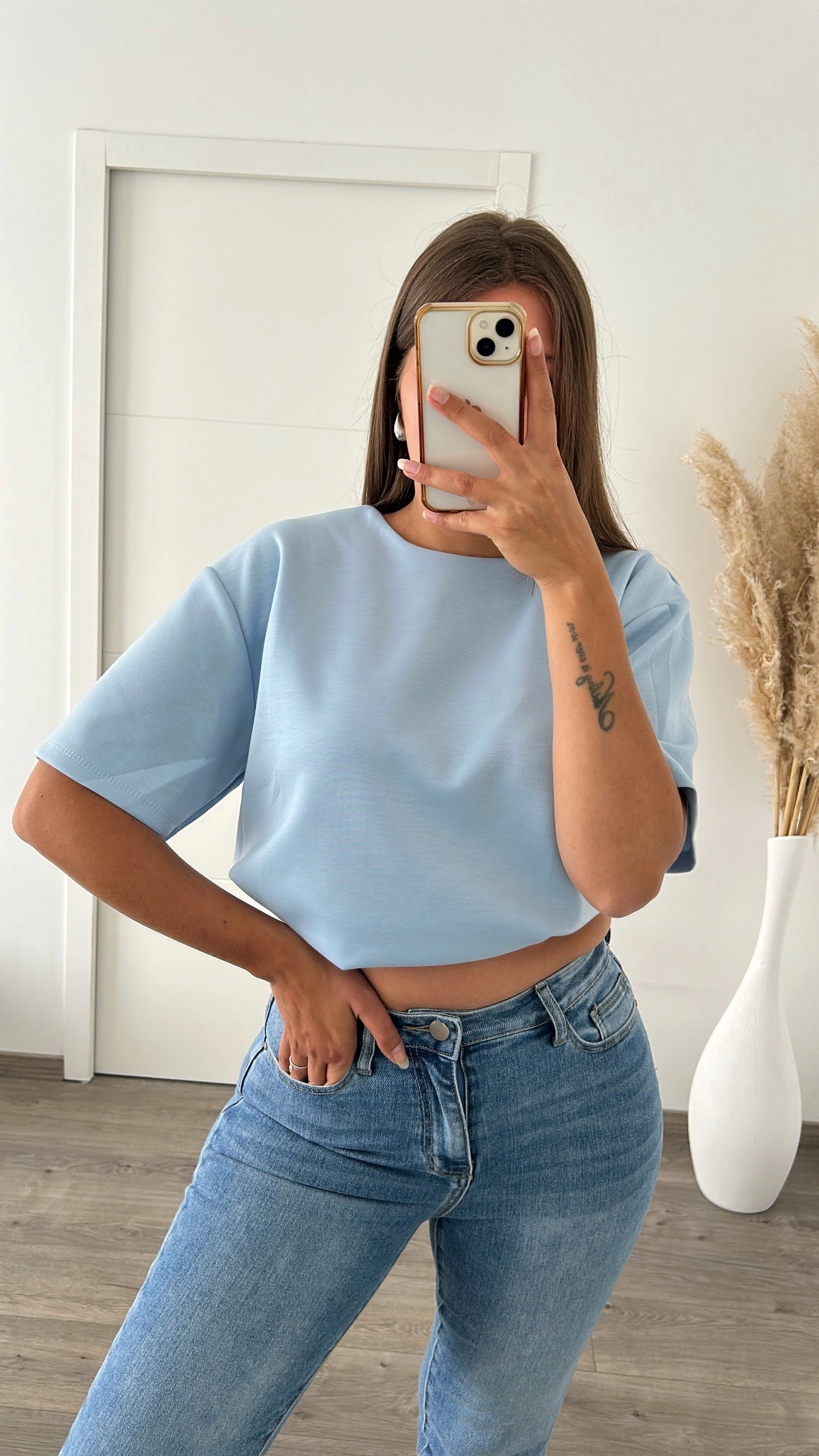 Tee Shirt Bleu Oversize