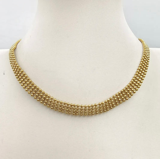 Collier Chaînes Multiples Doré