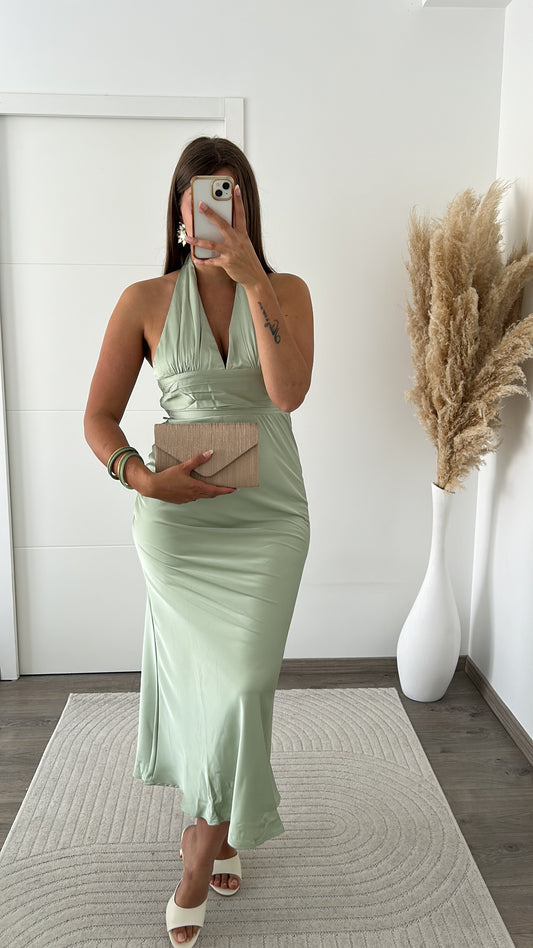 robe longue satinée dos nu