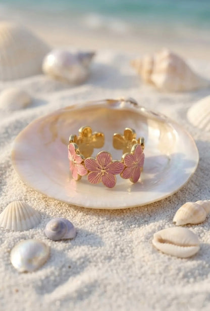 Bague Fleur Rose