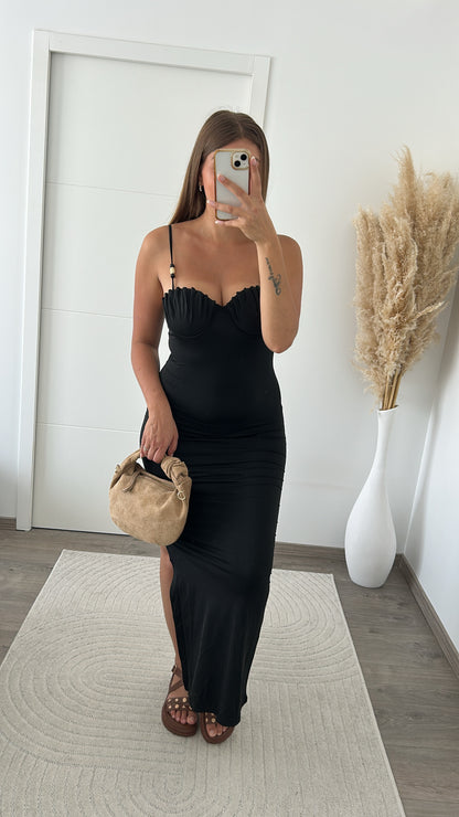 Robe Longue Noire Coquillage