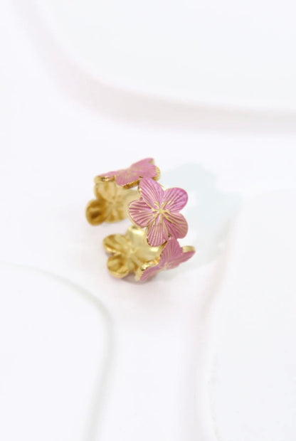 Bague Fleur Rose