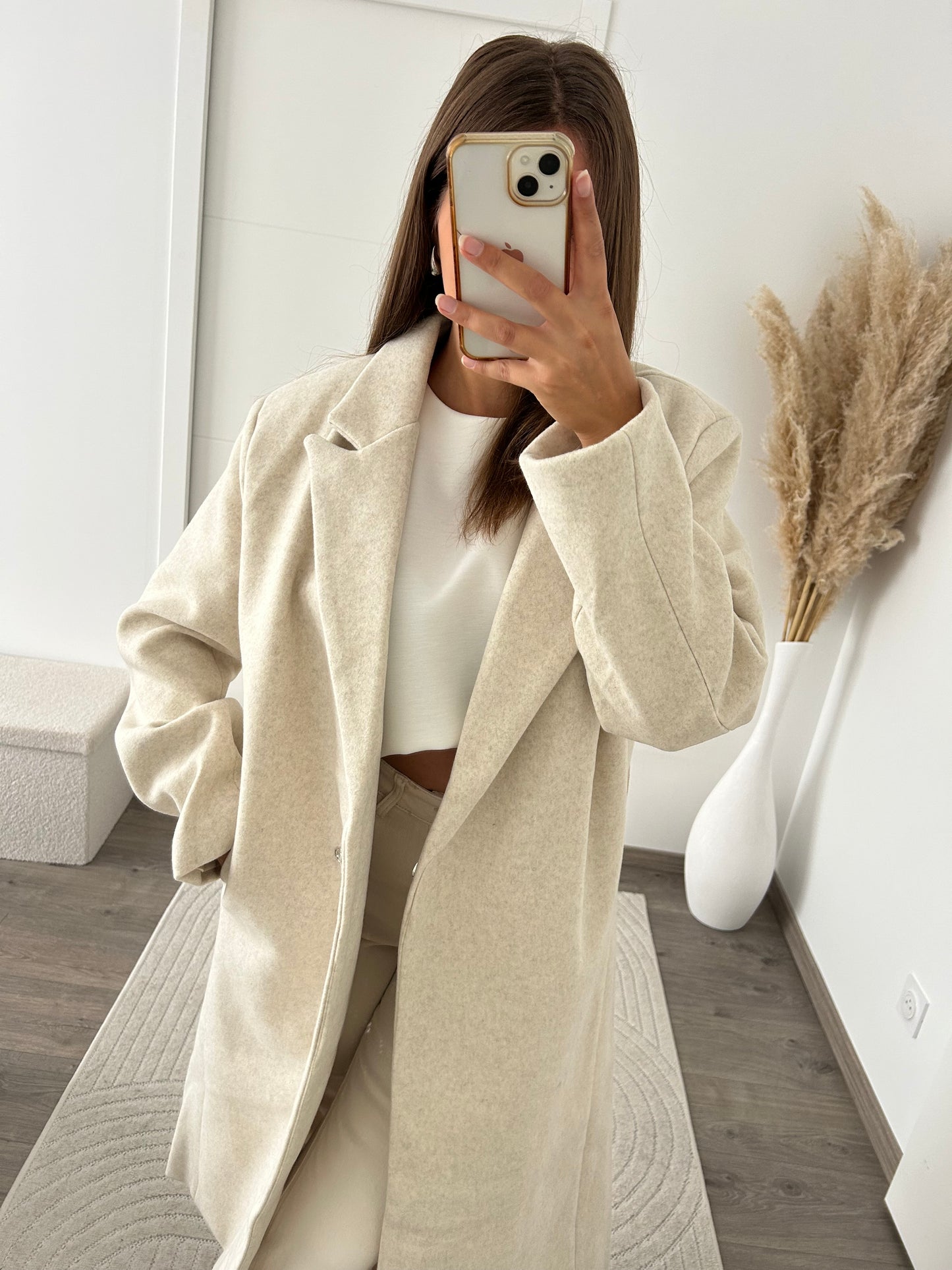 Manteau Long Beige