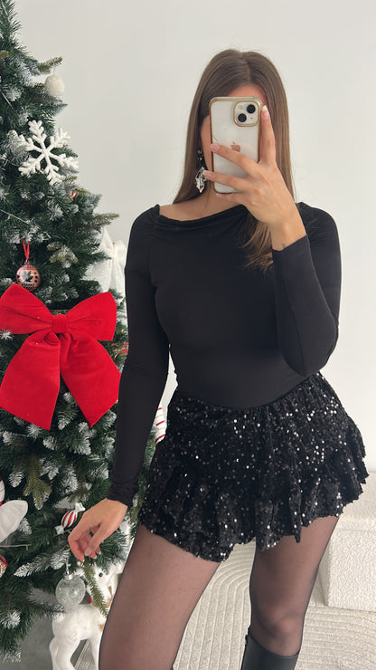 Top Asymétrique Noir