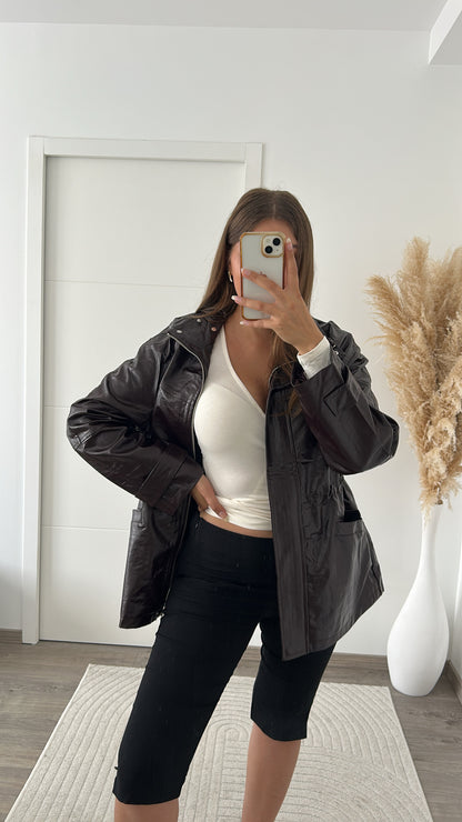 Veste Bordeaux Simili