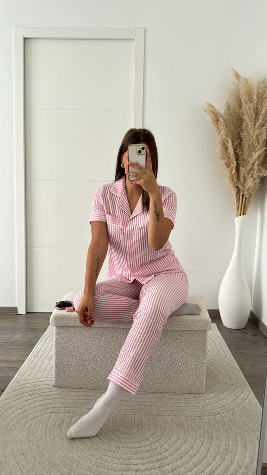 Pyjama Rose Rayé