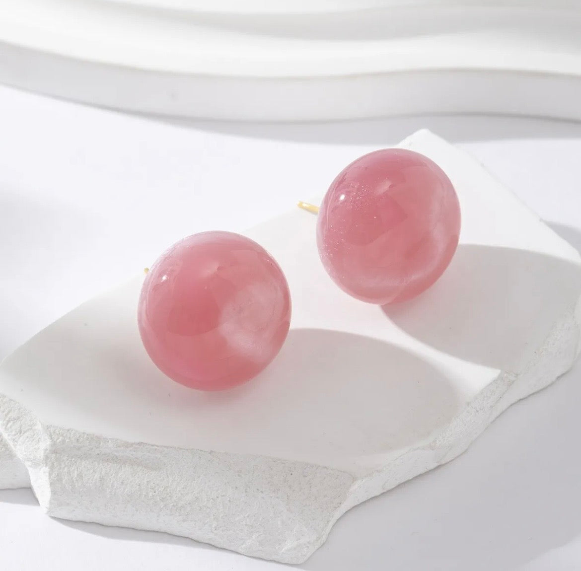 Boucles Puces Rose