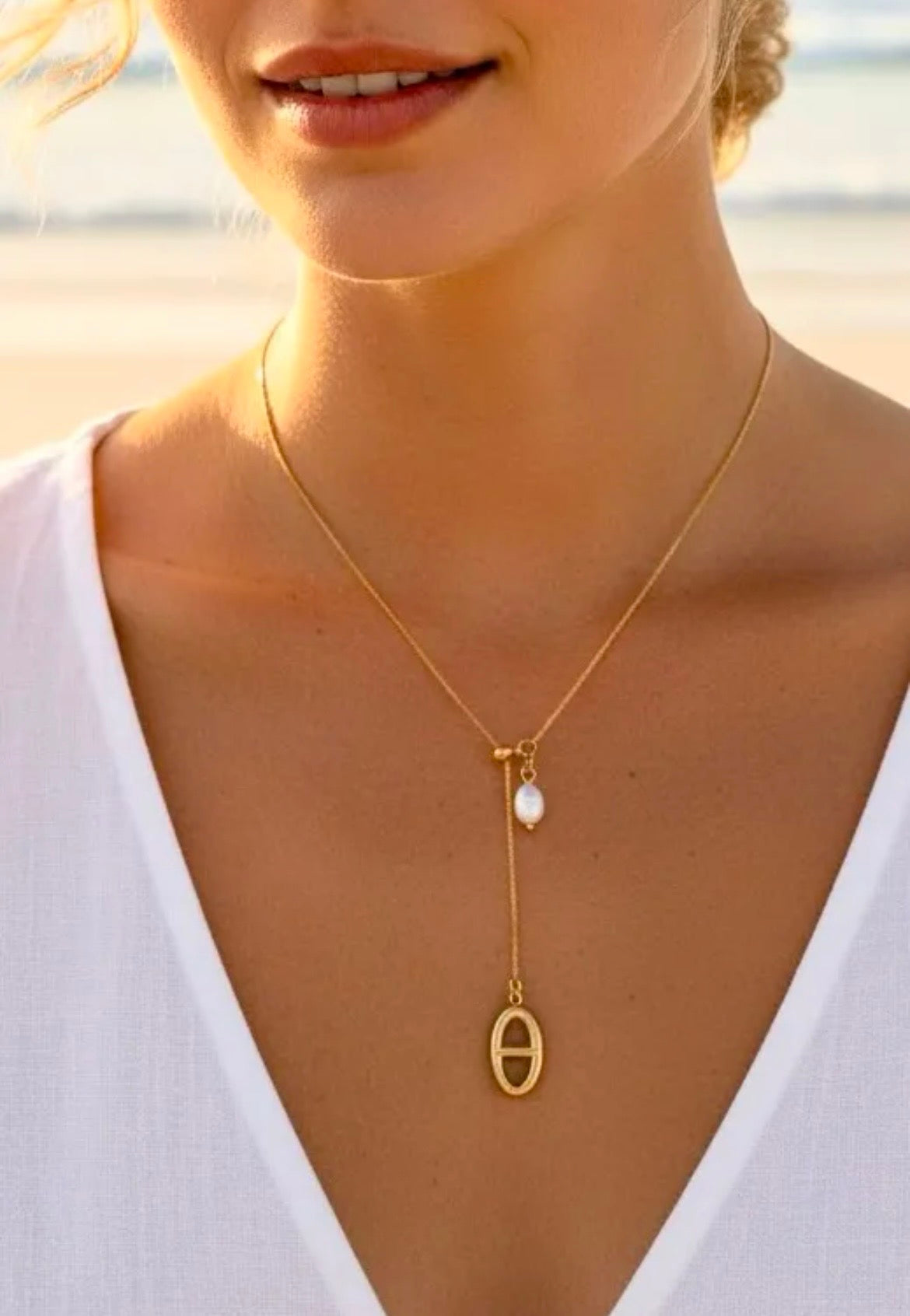 Collier Doré Perle Nacré