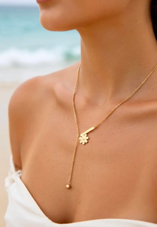 Collier Doré Fleur