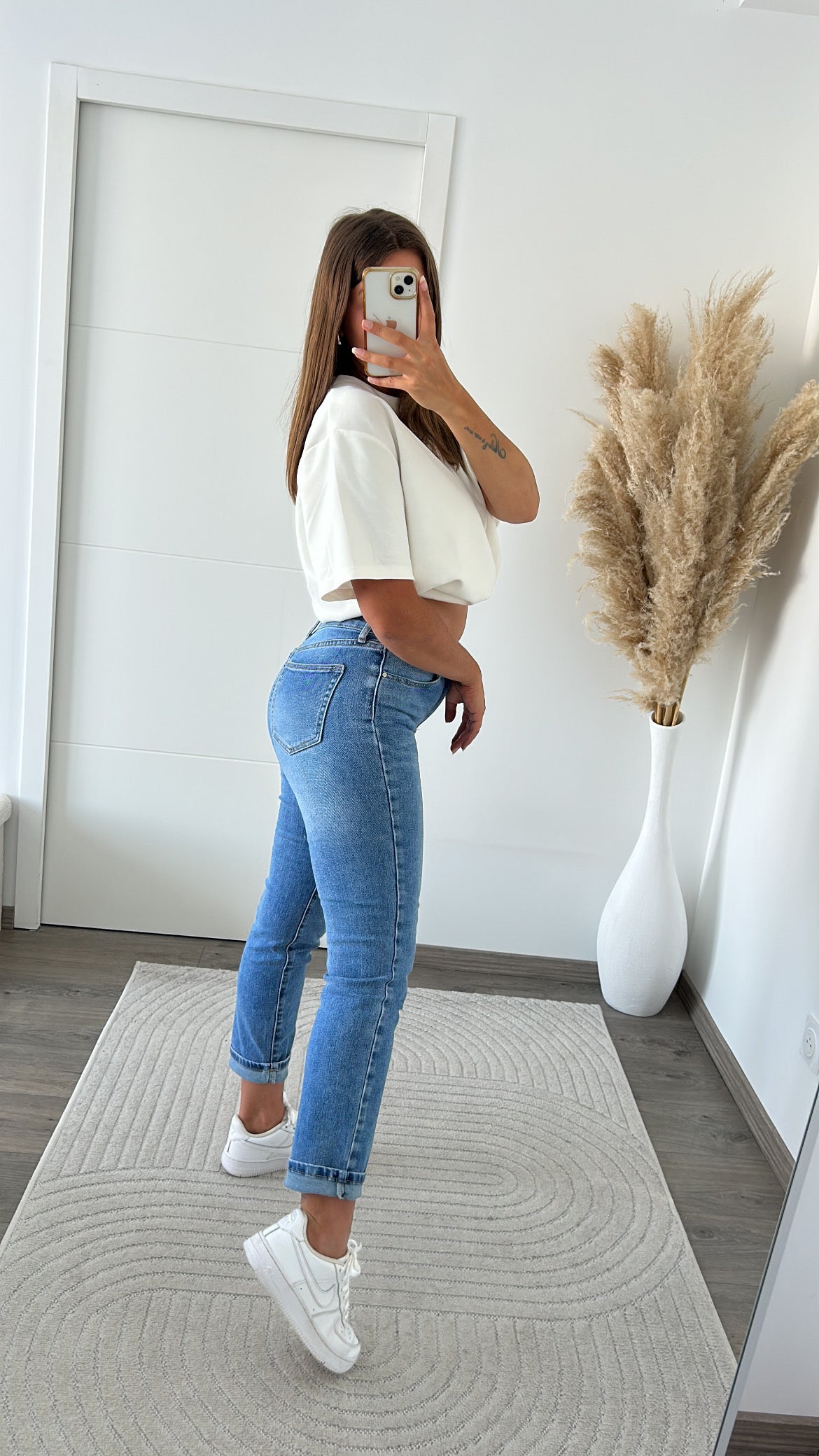 Jean Mom Bleu