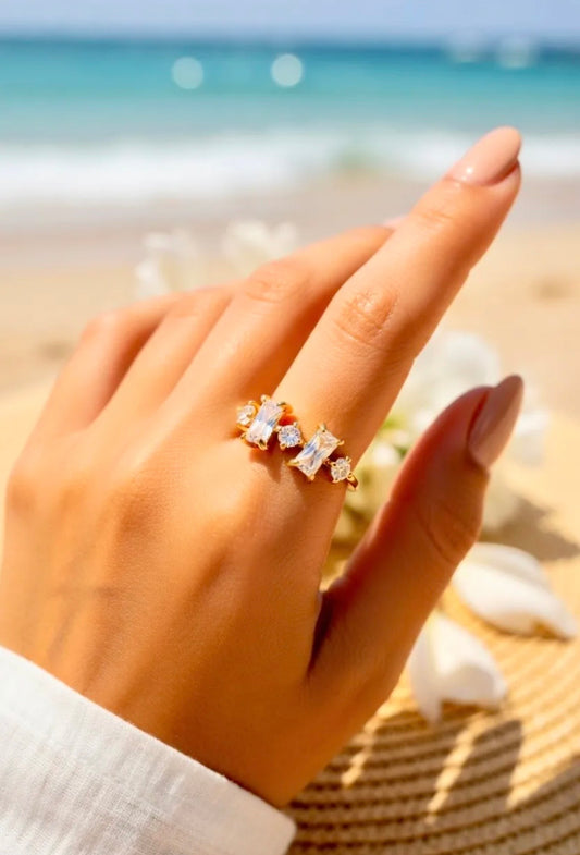 Bague Cristaux Blanc