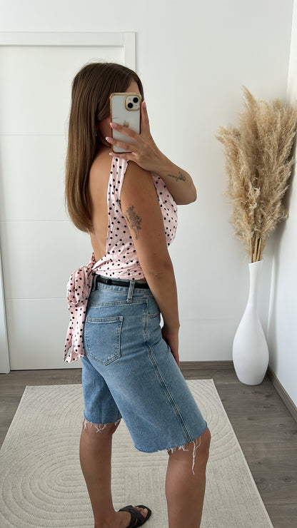 Top Dos Nu Rose A Pois