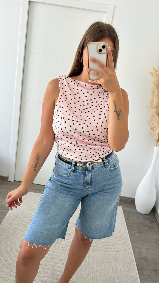 Top Dos Nu Rose A Pois