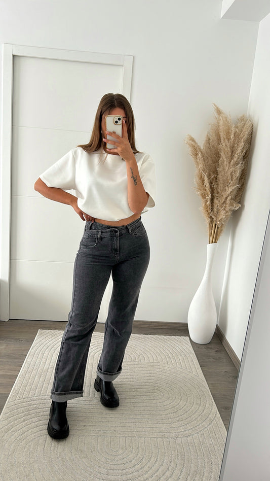 Jean Straight Gris