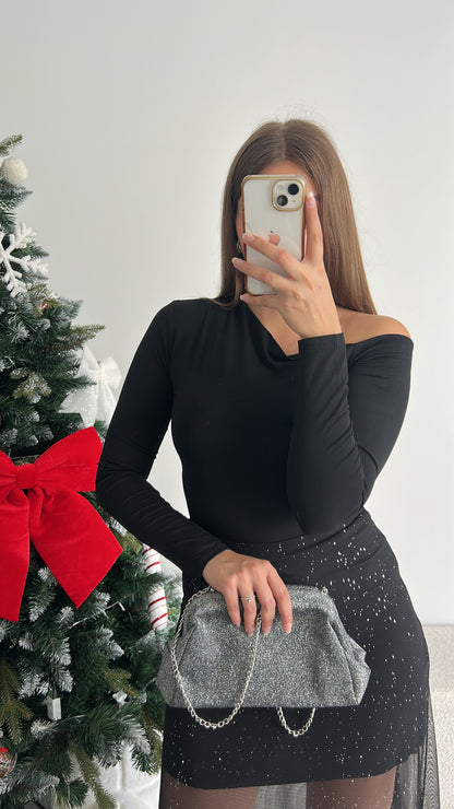 Top Asymétrique Noir