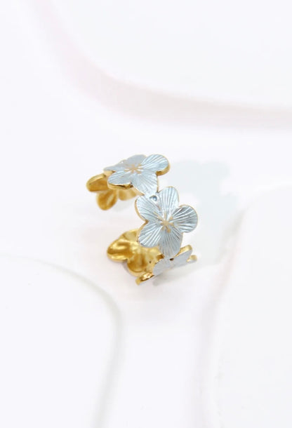 Bague Fleur Bleu