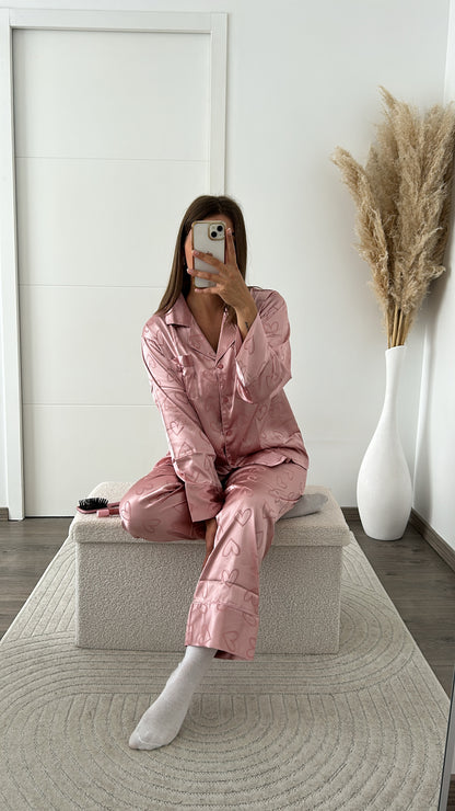 Pyjama Satiné Rose