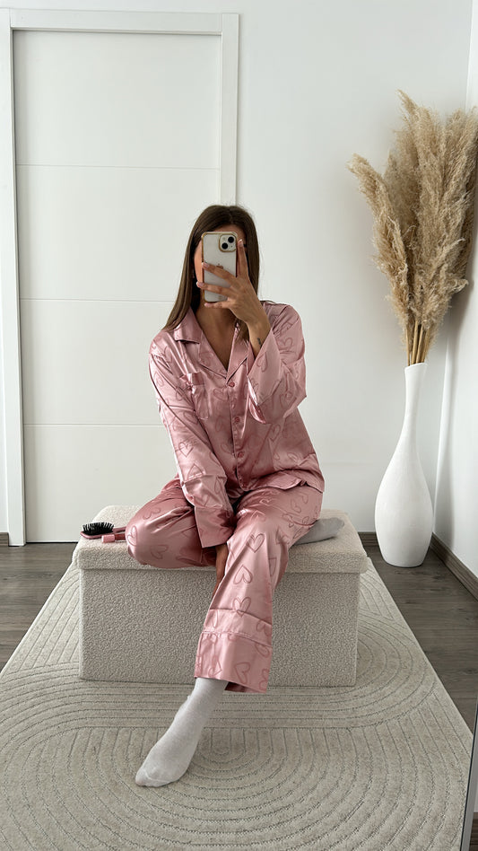 Pyjama Satiné Rose