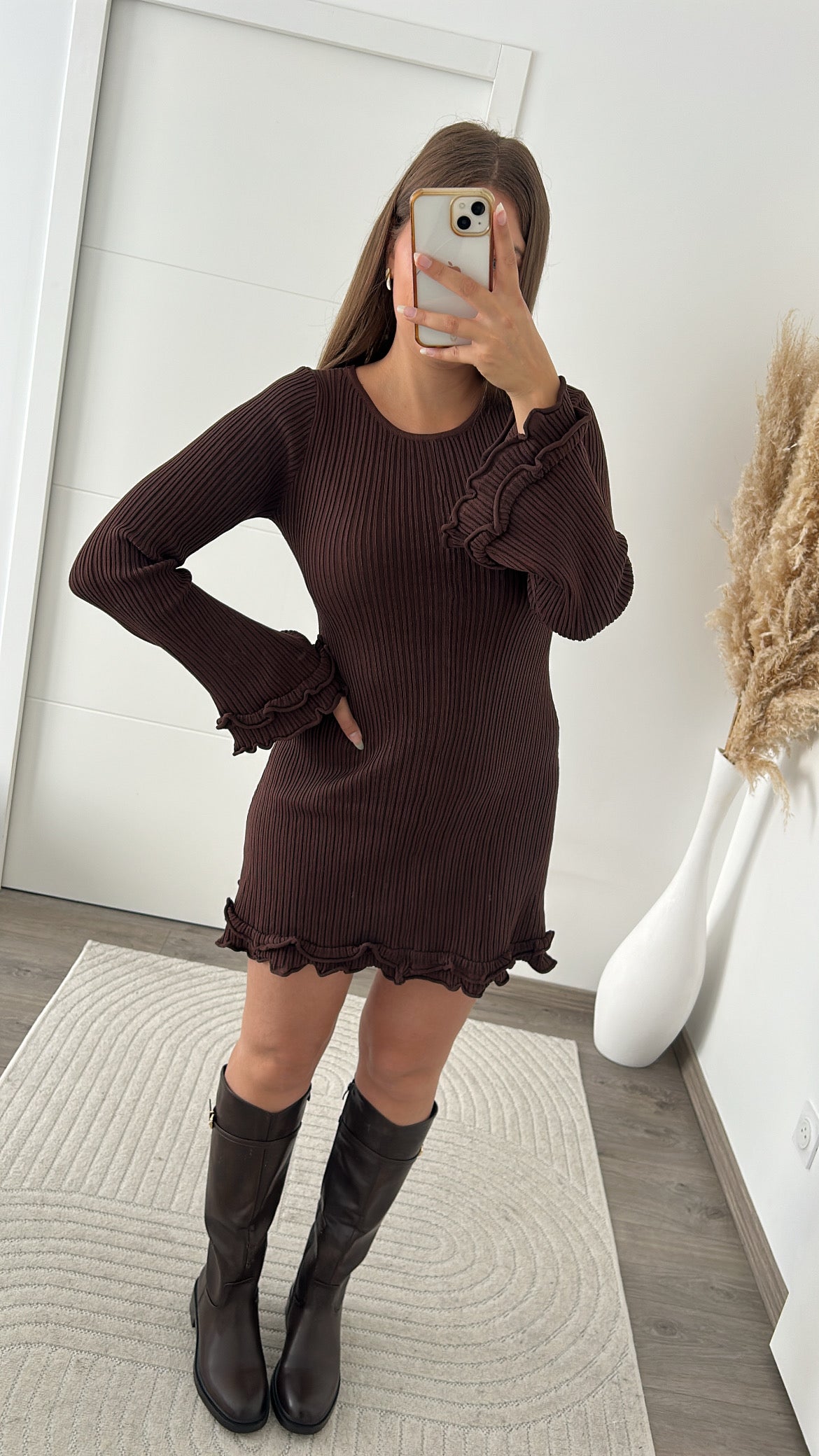 Robe Côtelé Chocolat