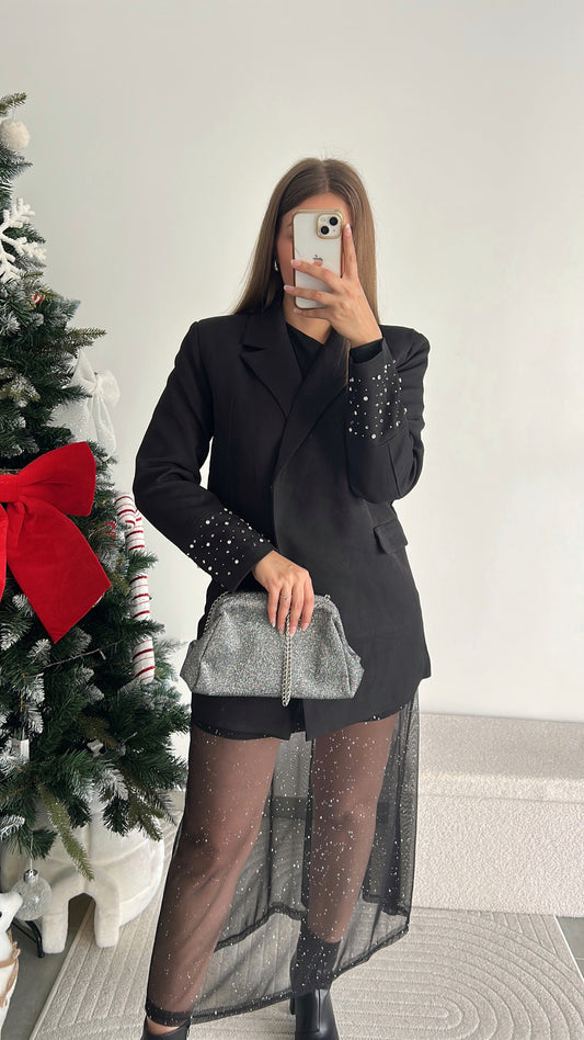 Blazer Oversize Strass