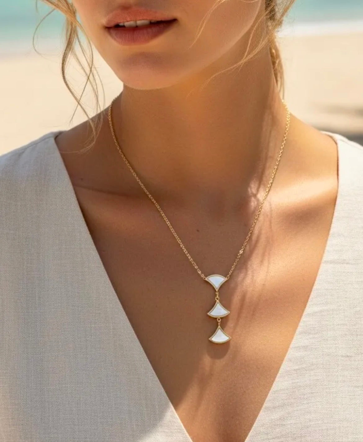 Collier Doré Nacré