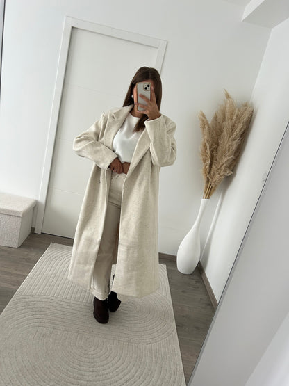 Manteau Long Beige