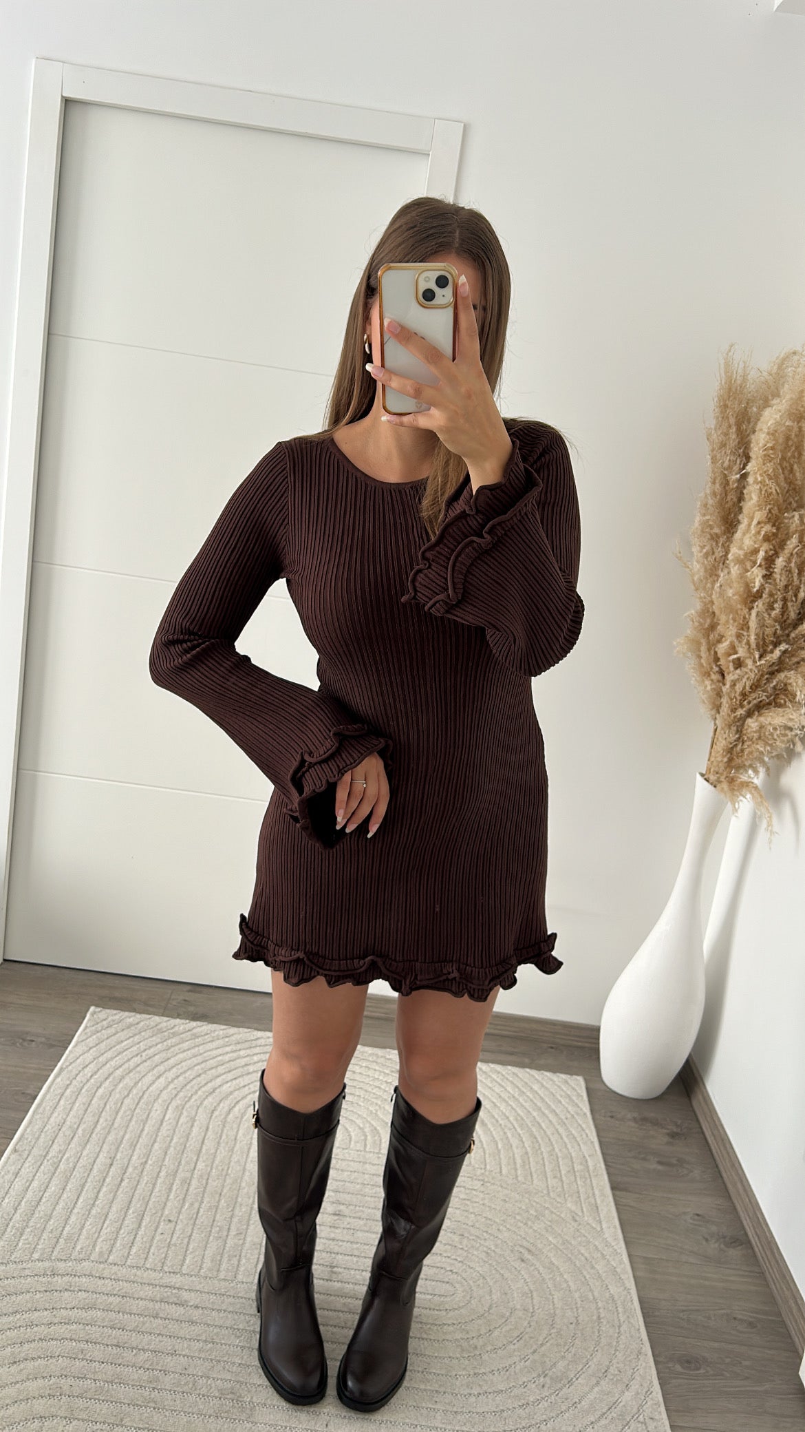 Robe Côtelé Chocolat