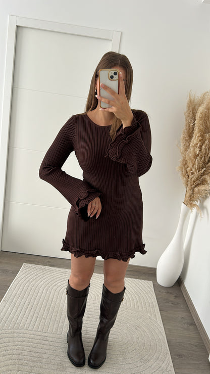 Robe Côtelé Chocolat