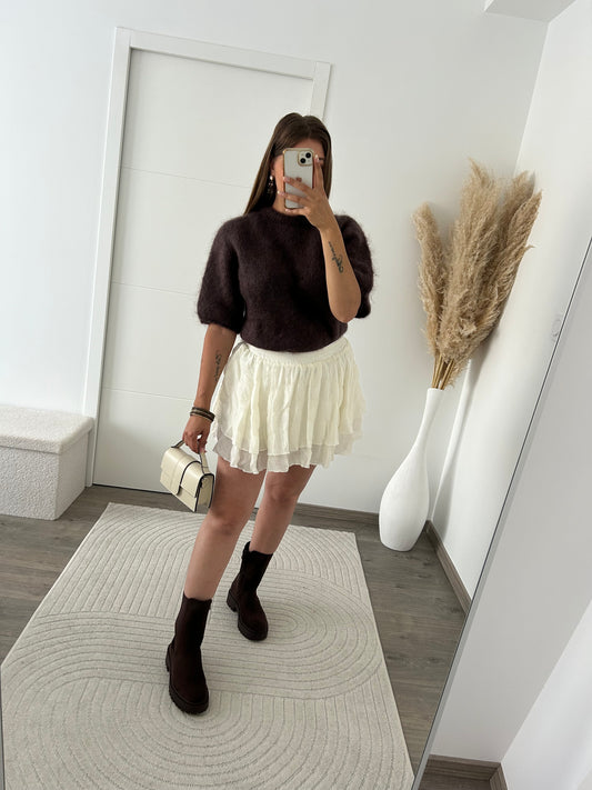 Jupe Short Crème
