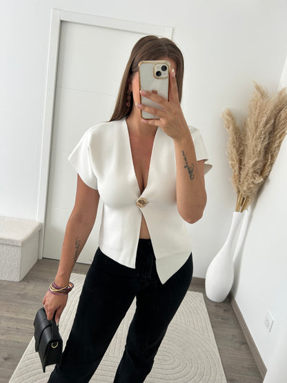 Cardigan Blanc